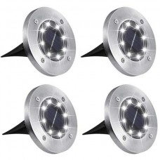 Waterproof LED Solar Garden Lights For In-Ground, Patio, Lawn, Yard, Pathway, Walkway - Pack Of 4